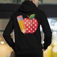Back To School Pencil And Apple Teacher Student Men's Hoodie Back Print, funny gift Back To School Pencil And Apple Teacher Student Men's Hoodie Back Print, funny gift