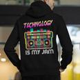 Back To School Retro Technology Is My Jam 80's Teacher Men's Hoodie Back Print, funny gift Back To School Retro Technology Is My Jam 80's Teacher Men's Hoodie Back Print, funny gift