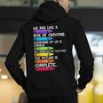 Back To School Teacher We Are Like A Box Of Crayons Men's Hoodie Back Print, funny gift Back To School Teacher We Are Like A Box Of Crayons Men's Hoodie Back Print, funny gift