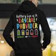 Battery Life Of Daycare Provider Childcare Teacher Men's Hoodie Back Print, funny gift Battery Life Of Daycare Provider Childcare Teacher Men's Hoodie Back Print, funny gift