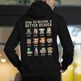 How To Become A Better Reader Animals Reading Teacher Men's Hoodie Back Print, funny gift How To Become A Better Reader Animals Reading Teacher Men's Hoodie Back Print, funny gift