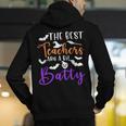 The Best Teachers Are A Bit Batty Teacher Bat Halloween Men's Hoodie Back Print, funny gift