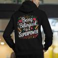 Being Bilingual Is A Superpower ESL Teacher School Men's Hoodie Back Print, Esl Teacher Hoodies, funny gift