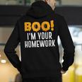 Boo I'm Your Homework Halloween Teacher Costume Men's Hoodie Back Print, funny gift Boo I'm Your Homework Halloween Teacher Costume Men's Hoodie Back Print, funny gift