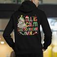 Book Tree All Is Calm Said No Teacher Ever Christmas Men's Hoodie Back Print, funny gift Book Tree All Is Calm Said No Teacher Ever Christmas Men's Hoodie Back Print, funny gift