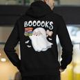 Books Halloween Librarian Teacher Reader Reading Book Lover Men's Hoodie Back Print, funny gift