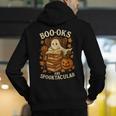 Books Are Spooktacular Ghost Book Reading Halloween Teachers Men's Hoodie Back Print, funny gift