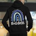 Bulldogs School Mascot Rainbow Teacher Lover Men's Hoodie Back Print, funny gift Bulldogs School Mascot Rainbow Teacher Lover Men's Hoodie Back Print, funny gift