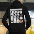 Calculator Easy Halloween Costume For Math Teacher Men's Hoodie Back Print, funny gift
