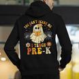 You Can't Scare Me I Teach Pre-K Halloween Teacher Ghost Men's Hoodie Back Print, funny gift
