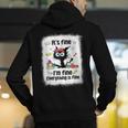 Cat It's Fine I'm Fine Everything Is Fine Teacher Life Men's Hoodie Back Print, funny gift Cat It's Fine I'm Fine Everything Is Fine Teacher Life Men's Hoodie Back Print, funny gift