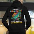 Childcare Providersaurus Daycare Teachers Men's Hoodie Back Print, funny gift