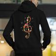 Christmas Musical Note Music Lover Teacher Sing Carols Jesus Men's Hoodie Back Print, funny gift