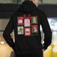 Christmas Teacher Stamps Men's Hoodie Back Print, funny gift