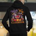 Way To Classroom Halloween Witch Three Cute Sloths Teacher Men's Hoodie Back Print, funny gift Way To Classroom Halloween Witch Three Cute Sloths Teacher Men's Hoodie Back Print, funny gift