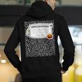 Composition Notebook Costume Adult Halloween For Teachers Men's Hoodie Back Print, funny gift