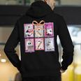 Coquette Bow Spooky Teacher Ghost Halloween Trick Or Teach Men's Hoodie Back Print, funny gift
