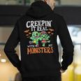 Creepin It Real Monster School Teacher Principal Halloween Men's Hoodie Back Print, funny gift
