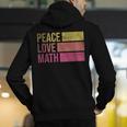 Cute Math Teacher Peace Love Math Men's Hoodie Back Print, funny gift Cute Math Teacher Peace Love Math Men's Hoodie Back Print, funny gift