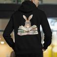 Cute Reading Bunny Glasses Books Bookworm Reader Teacher Men's Hoodie Back Print, funny gift Cute Reading Bunny Glasses Books Bookworm Reader Teacher Men's Hoodie Back Print, funny gift
