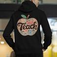 Cute Teacher With Apple Retro Teacher Kids Back To School Men's Hoodie Back Print, funny gift Cute Teacher With Apple Retro Teacher Kids Back To School Men's Hoodie Back Print, funny gift