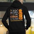 Cute Teacher Halloween For Women Men Teacher Pumpkin Men's Hoodie Back Print, funny gift