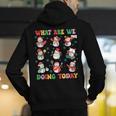 What Are We Doing Today PE Teacher Snowman Christmas Men's Hoodie Back Print, Pe Teacher Hoodies, funny gift