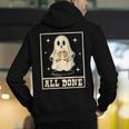 All Done Sign Language Ghost Speech Pathology Teacher Men's Hoodie Back Print, funny gift All Done Sign Language Ghost Speech Pathology Teacher Men's Hoodie Back Print, funny gift