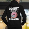 Donut Stop Reading Kawaii Teacher Preschool Kindergarten Men's Hoodie Back Print, funny gift