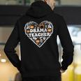 Drama Teacher Heart Pumpkin Ghost Halloween Kids Men's Hoodie Back Print, funny gift