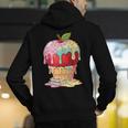 Dripping Apple Ice Cream Cone Cute Teacher Appreciation Men's Hoodie Back Print, funny gift Dripping Apple Ice Cream Cone Cute Teacher Appreciation Men's Hoodie Back Print, funny gift