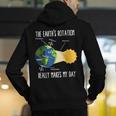 Earth Rotation Earth Day Science Teacher Kids Women Men's Hoodie Back Print, Science Teacher Hoodies, funny gift