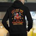 Eat Kids Punctuation Saves Lives Thanksgiving Turkey Teacher Men's Hoodie Back Print, funny gift