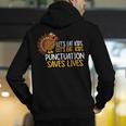 Lets Eat Kids Punctuation Turkey Thanksgiving Teacher Men's Hoodie Back Print, funny gift Lets Eat Kids Punctuation Turkey Thanksgiving Teacher Men's Hoodie Back Print, funny gift