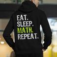 Eat Sleep Math Repeat Teacher Lover Men's Hoodie Back Print, funny gift Eat Sleep Math Repeat Teacher Lover Men's Hoodie Back Print, funny gift