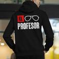 El Professor Money Costume Profesor Glasses Men Teacher Gift Men's Hoodie Back Print, funny gift El Professor Money Costume Profesor Glasses Men Teacher Gift Men's Hoodie Back Print, funny gift