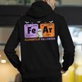 Elements Of Halloween Fear Periodically Chemistry Teacher Men's Hoodie Back Print, funny gift