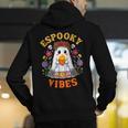 Espooky Vibes Spanish Mexican Halloween Ghost Teachers Men's Hoodie Back Print, funny gift