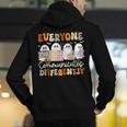 Everyone Communicates Differently Halloween Sped Teacher Men's Hoodie Back Print, funny gift Everyone Communicates Differently Halloween Sped Teacher Men's Hoodie Back Print, funny gift