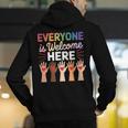 Everyone Is Welcome Here Shirt Teacher Men's Hoodie Back Print, funny gift