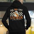 Fab Boo Lous 5th Grade Teacher Retro Ghost Spooky Halloween Men's Hoodie Back Print, funny gift