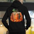 Fall Book Autumn Reading Teacher Halloween Pumpkin Season Men's Hoodie Back Print, funny gift