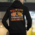 Fall In Love With Learning Autumn Pumpkin Fall Teacher Kids Men's Hoodie Back Print, funny gift Fall In Love With Learning Autumn Pumpkin Fall Teacher Kids Men's Hoodie Back Print, funny gift