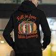 Fall In Love With Learning Book Lover Autumn Pumpkin Teacher Men's Hoodie Back Print, funny gift Fall In Love With Learning Book Lover Autumn Pumpkin Teacher Men's Hoodie Back Print, funny gift