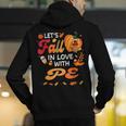 Lets Fall In Love With PE Teacher Thanksgiving Men's Hoodie Back Print, Pe Teacher Hoodies, funny gift
