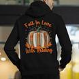 Fall In Love With Reading Pumpkin Autumn Librarians Teacher Men's Hoodie Back Print, funny gift Fall In Love With Reading Pumpkin Autumn Librarians Teacher Men's Hoodie Back Print, funny gift