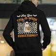 Are You Fall o Ween Directions Halloween Skeleton Teacher Men's Hoodie Back Print, funny gift