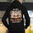 Are You Fall O Ween Directions Teacher Halloween Boo Ghost Men's Hoodie Back Print, funny gift
