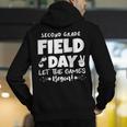 Field Day Second 2nd Grade Orange 2025 Boy Girl Teacher Men's Hoodie Back Print, 2nd Grade Teacher Hoodies, funny gift