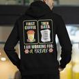 First Coffee Then Data SPED Teacher Taking a Break Men's Hoodie Back Print, funny gift